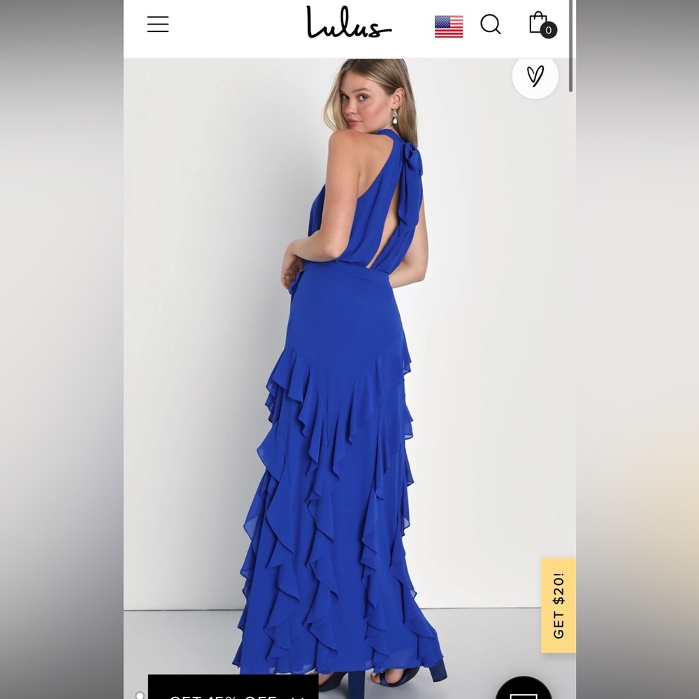 Ruffled Halter Maxi Dress